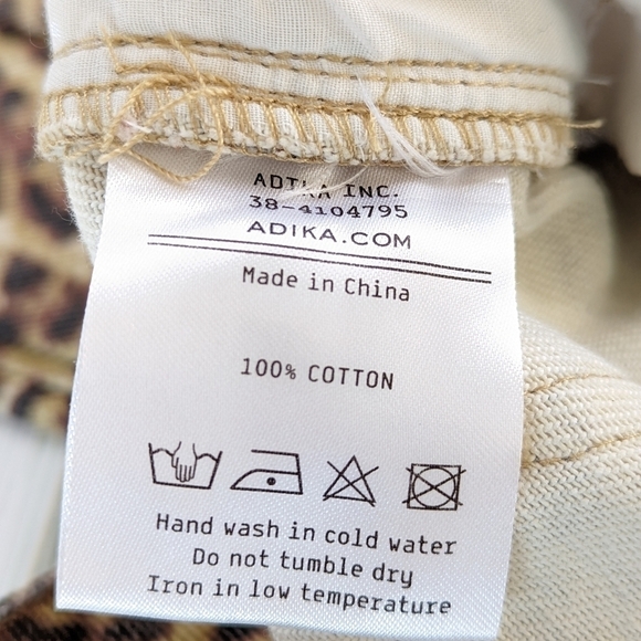 Adika Pia Straight Fit High Rise Jeans in Animal Print & Fringe Hem Sz L/30 NWT - Picture 11 of 11